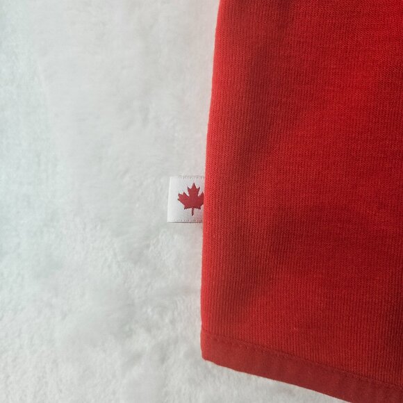 Hudson's Bay Unisex Size Small Canada Maple Leaf Zip Hoodie Red Strong And Free - Picture 4 of 15